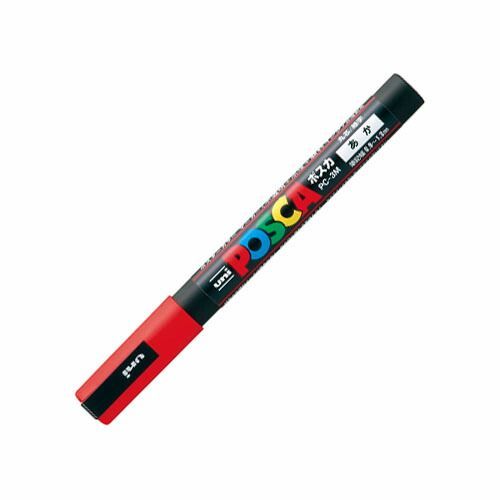 まとめ 三菱鉛筆 水性ペン ポスカ 細字 赤 PC3M-15 ×30セット