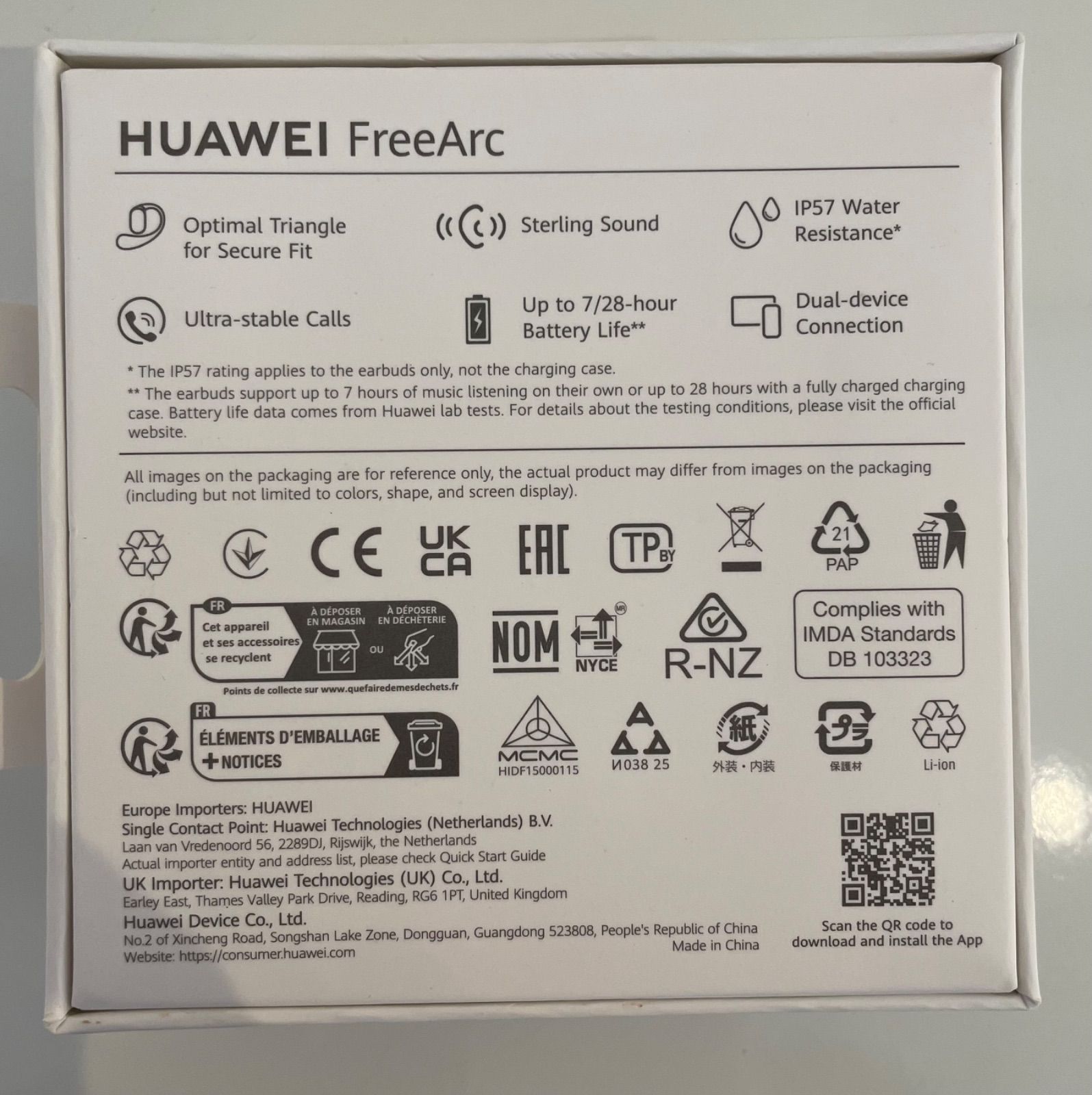 HUAWEI FreeArc ブラック ワイヤレスイヤホン K982