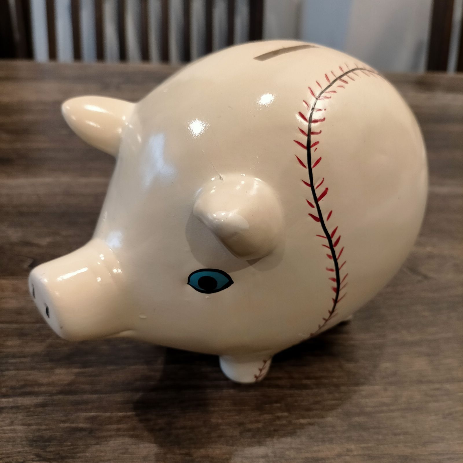 BASEBALL豚/貯金箱/ 陶器