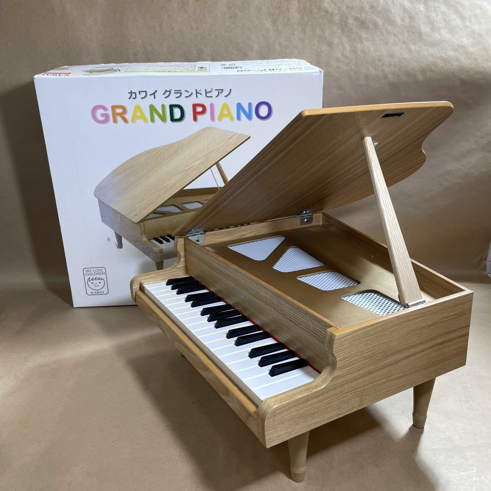 KAWAI カワイ グランドピアノ ミニピアノ その他ホビー 32鍵 ナチュラルウッド 品番 1144 箱入り 現状品 4.10kg