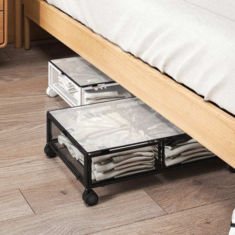 収納BOX 金属 フタ付き ベッド下収納 キャスター付き ベッド下 収納BOX 金属 フタ付き ベッド下収納 キャスター付き ベッド下