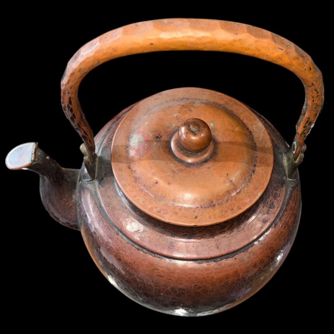 薬缶 銅製 銅瓶 湯沸かし 口蓋付き 湯沸 急須 やかん 銅やかん 煎茶