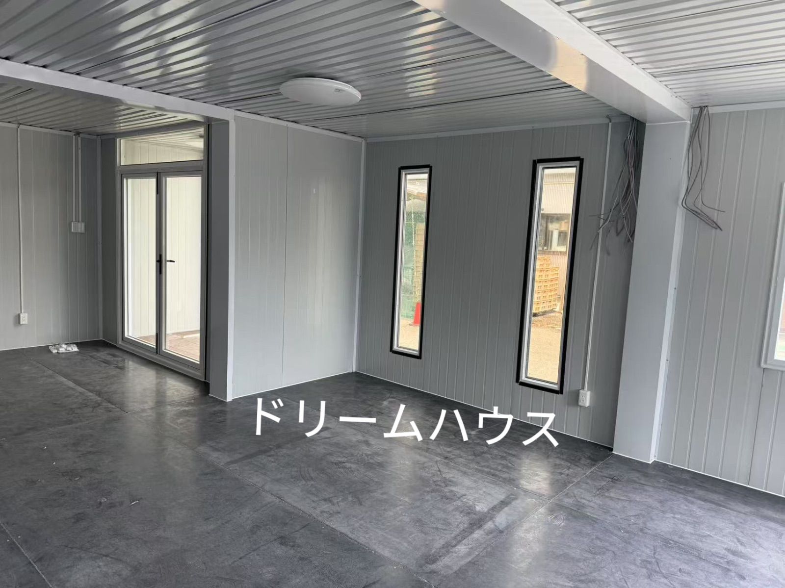 プレハブ勾配屋根3*6*2.8m3連結 実績 事務所 プレハブ プレハブハウス 