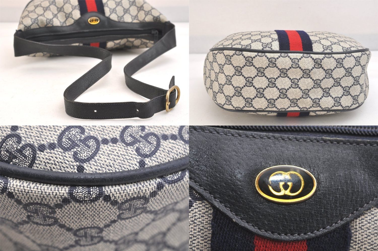 レザー ネイビーブルー