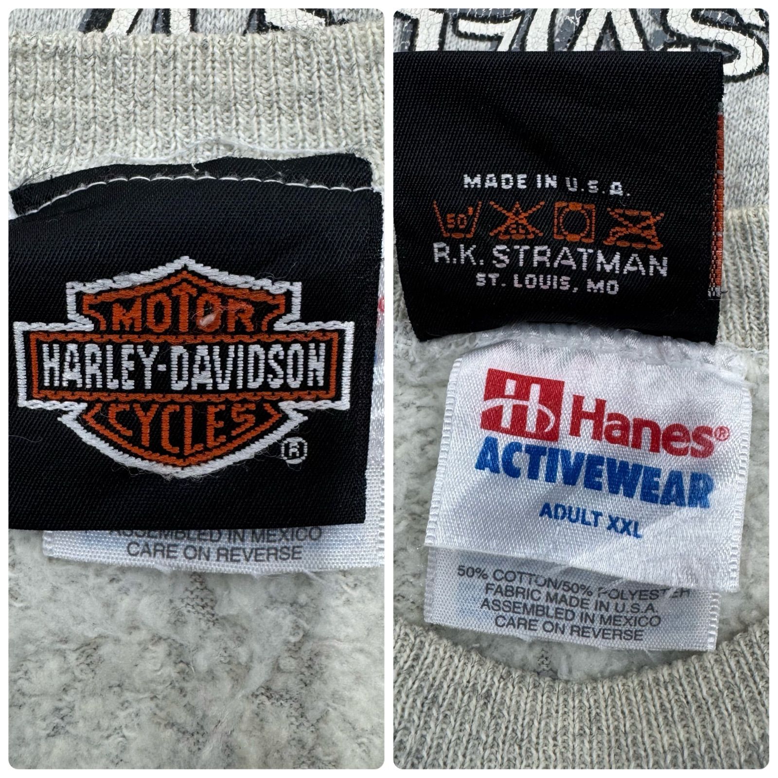 90s XXL HARLEY-DAVIDSON Logo Print Sweatshirt メキシコ製