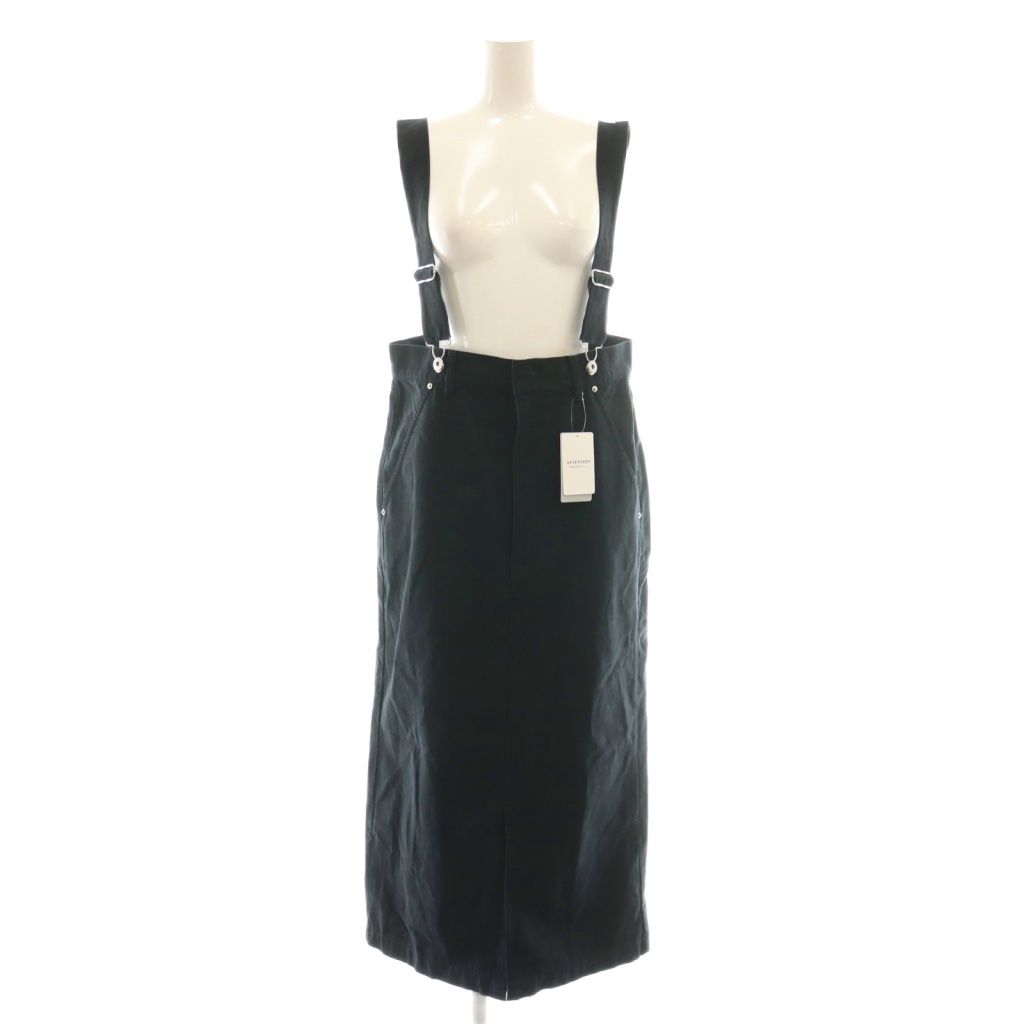 スローブ イエナ SLOBE IENA 25AW ハイウエストジャンパースカート 36 ブラック 黒 |DF OS