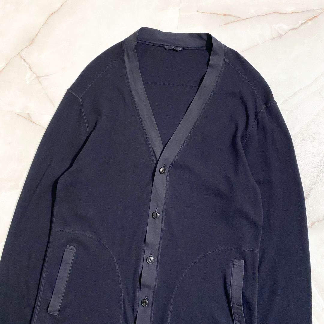 A16526 アーツアンドサイエンス 後染め パイピング綿カーディガン 紺 2