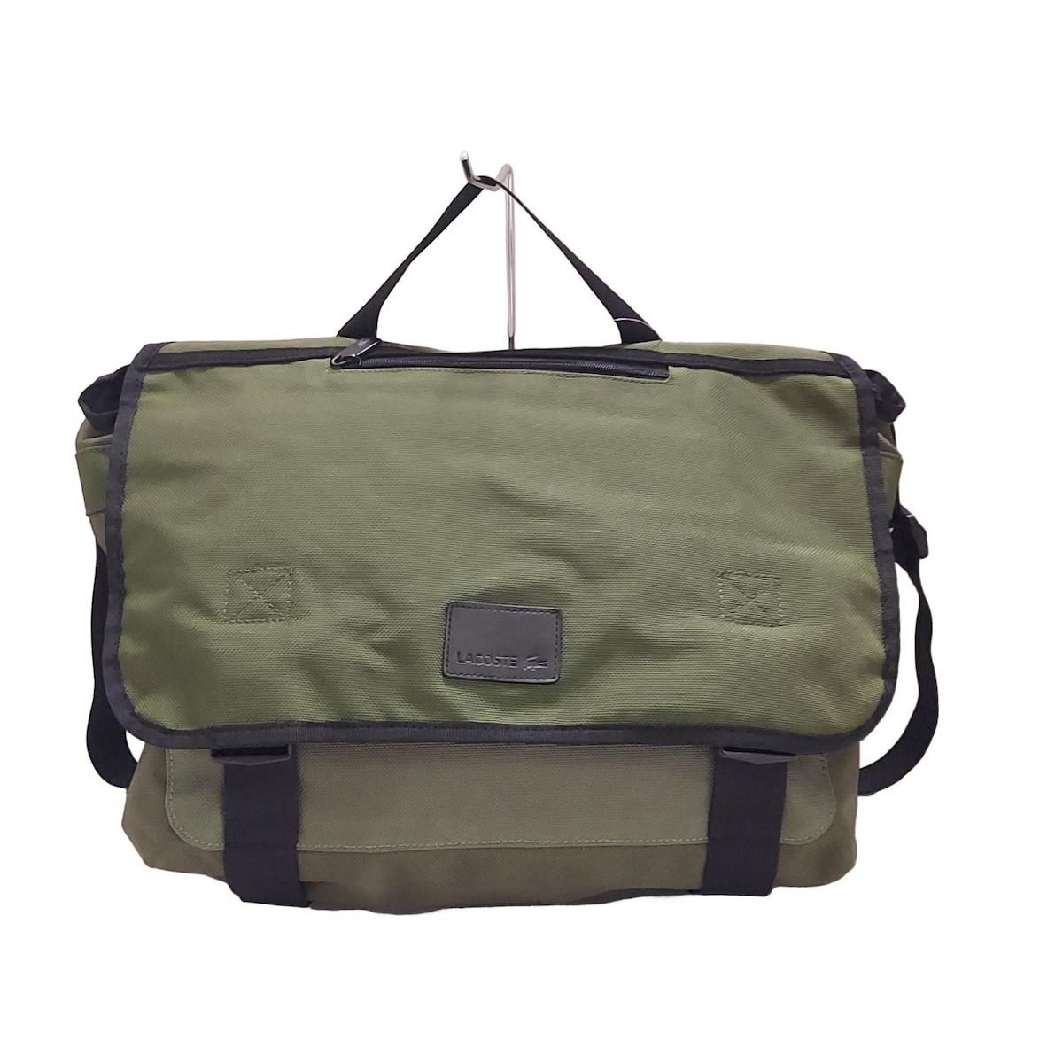 Lacoste ラコステ ビジネスバッグ - グリーン×黒 2way 本体ロックなし