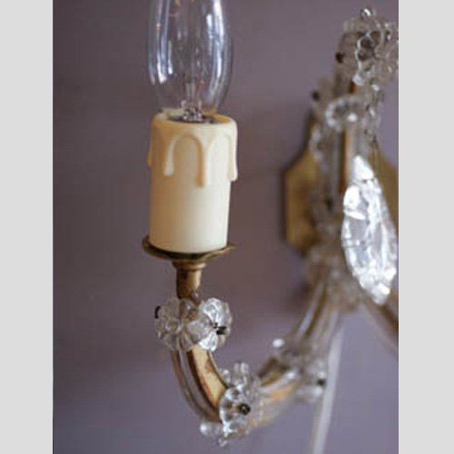 2灯フラワークリスタルウォールランプ - メルカリ 