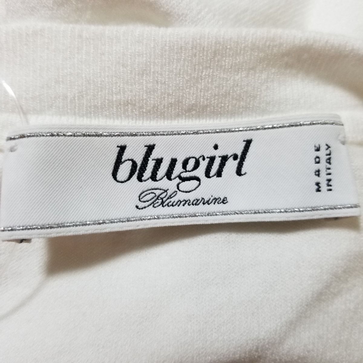 BLUGiRL BLUMARINE(ブルーガールブルマリン) 半袖カットソー サイズI42 M レディース美品 - 白 クルーネック/レース -  メルカリ