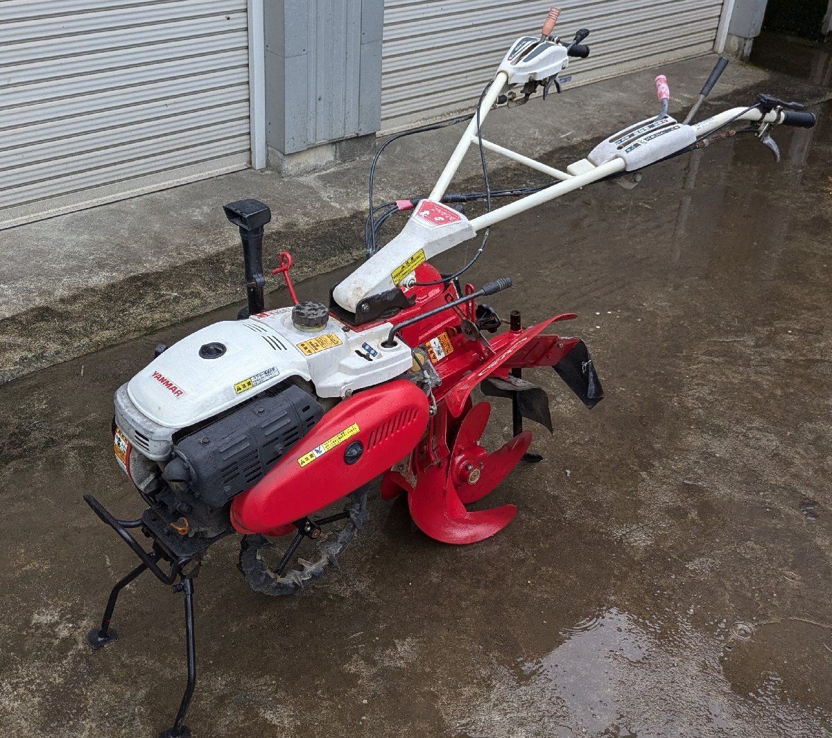 鹿児島発 ヤンマー ガソリンエンジン管理機SK50 ハンドル反転 培土器付き