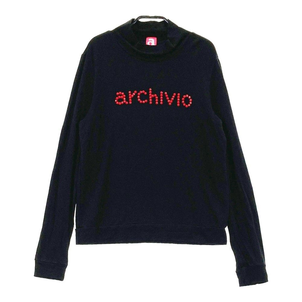 サイズ 40 ARCHIVIO アルチビオ ハイネック 長袖 Tシャツ ブラック系 240101338126 ゴルフウェア レディース ストスト