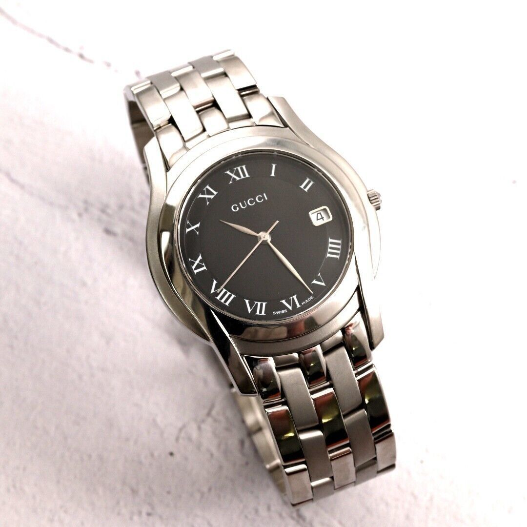 GUCCIグッチ 5500M Black Roman Dial Men's wristwatch - メルカリ