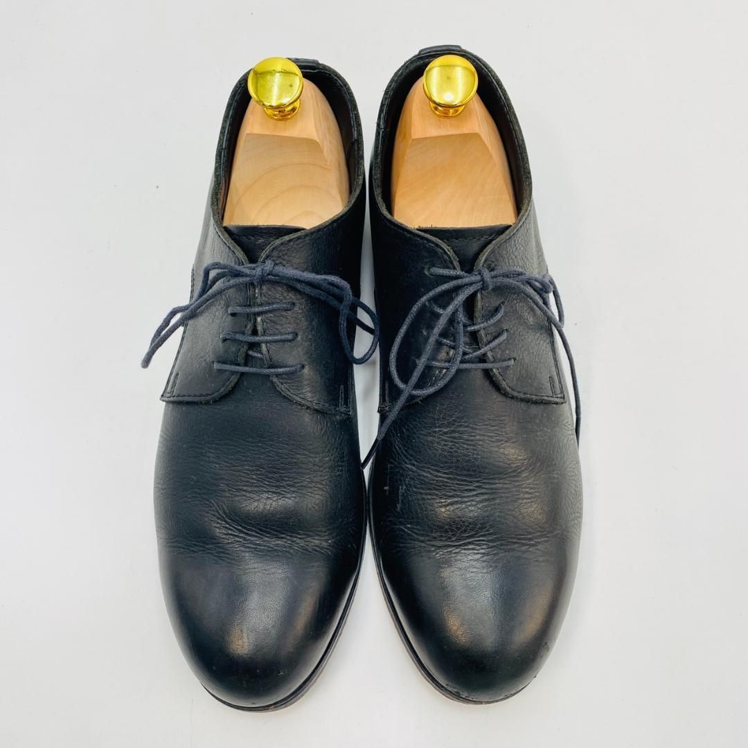【未使用】PADRONE パドローネ プレーントゥ ブラック サイズ40 PADRONE THE STANDARD LINE / 別注 DERBY PLAIN TOE / プレーン トゥ
