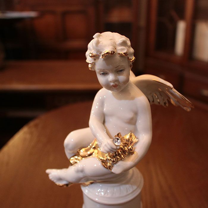人形　天使　陶器　デンマーク　置物　インテリア　工芸品　美術品　A3308インテリア小物