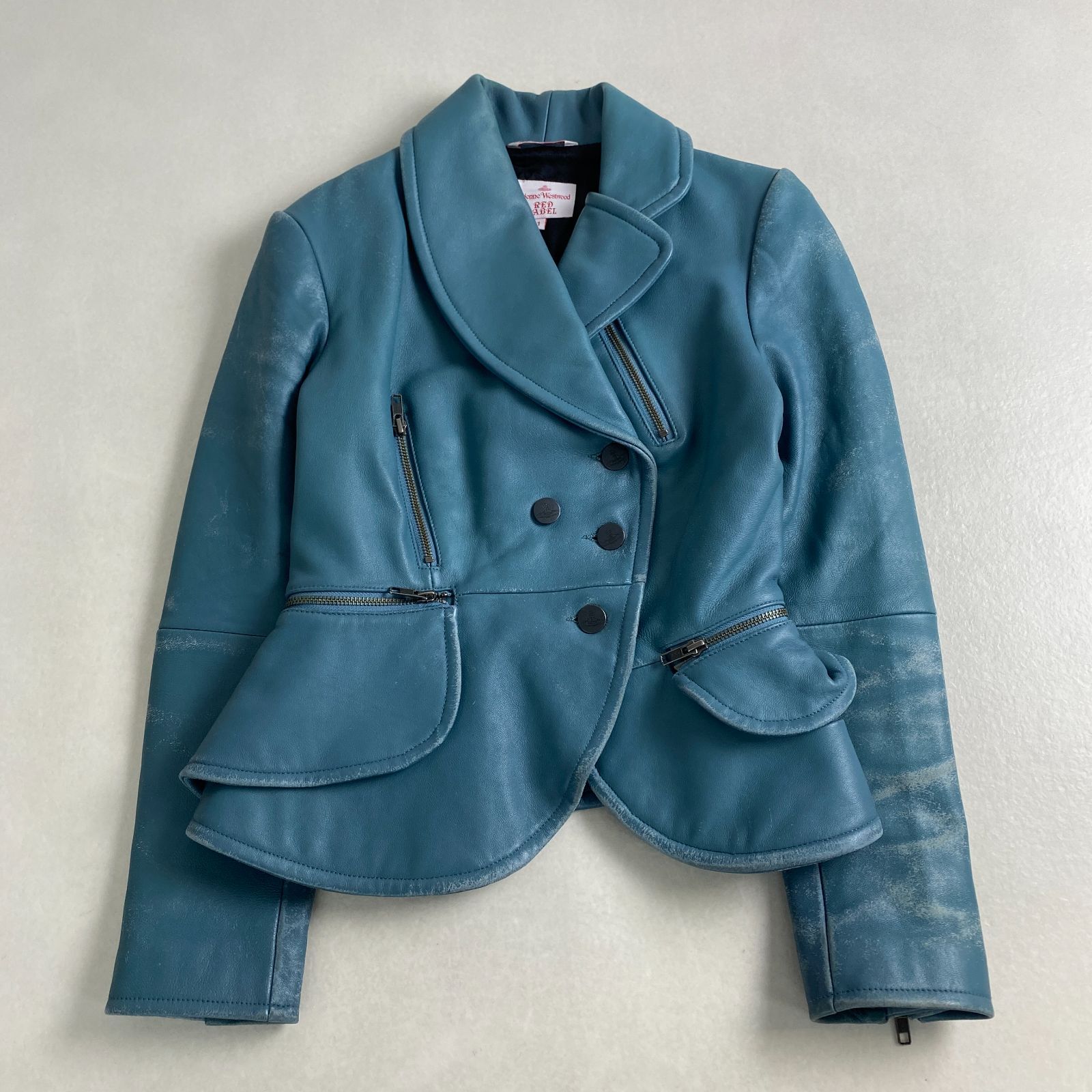 Vivienne Westwood レザージャケット ダブルライダース ヴィヴィアンウエストウッドレッドレーベル オーブ 本革 羊革 シープスキン レザー