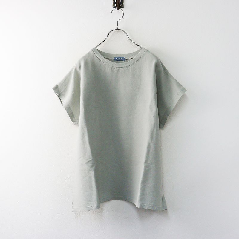♥ 2025SS プランテーション Plantation YOORYUU Tシャツ M ライトグレー コットン 楊柳 シボ カットソー 2400014636956