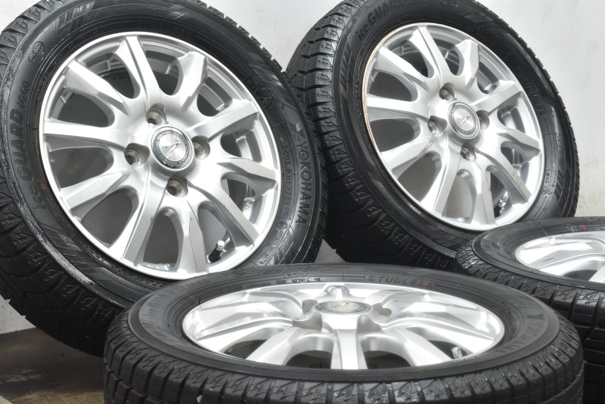 大 Weds ジョーカー 13in 4.00B 45 PCD100 ヨコハマ アイスガード iG60 155 65R13 アルト ラパン ワゴンR ムーヴ ゼスト プレオ