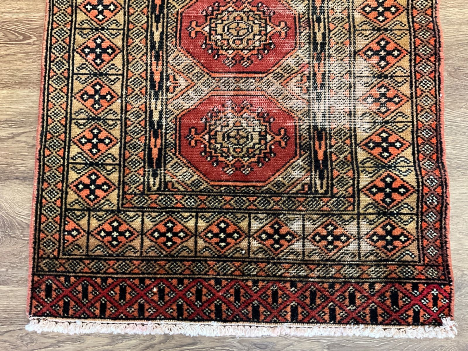 ヴィンテージラグ パキスタン トライバルラグ 手織り絨毯 ヴィンテージ