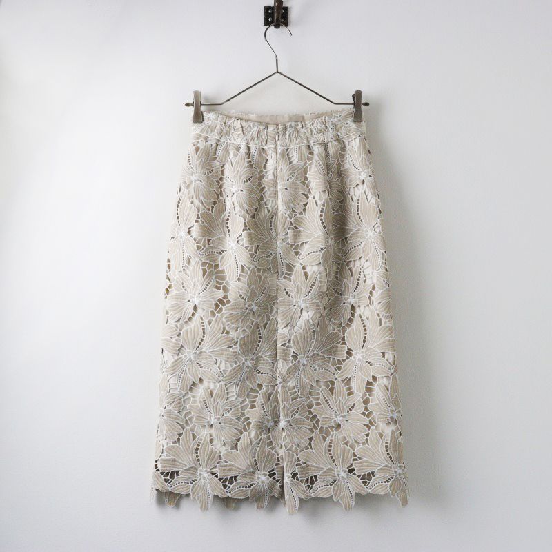 美品 アプワイザーリッシェ Apuweiser-riche 配色大花レースタイト