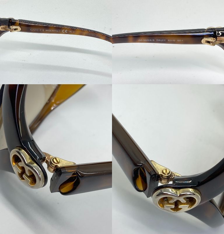中古 GUCCI サングラス GG3525/K/S DWJCC アジアンフィット ハートロゴ
