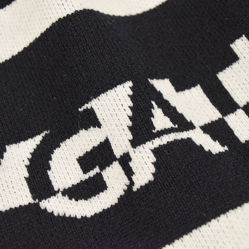 サイズ：2・L・新品】パーリーゲイツ ロゴ×ボーダー柄 ニットスカート