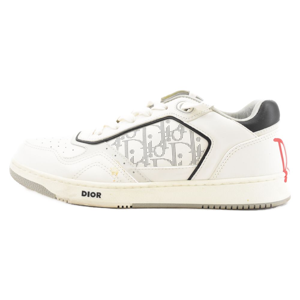 DIOR (ディオール) B27 オブリーク レザー ローカットスニーカー ホワイト 21CDC
