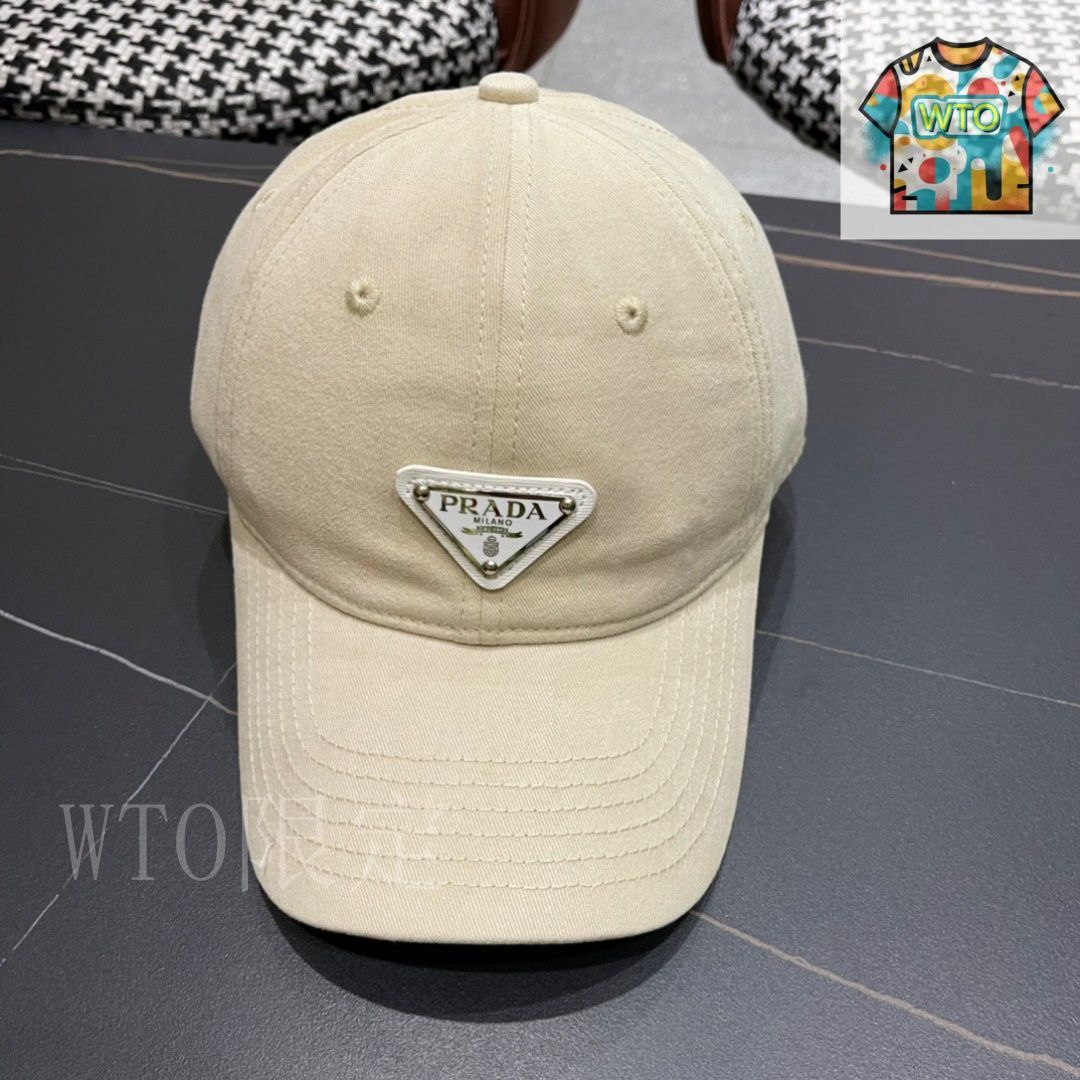 PRADA ベージュ キャップ M プラダ(PRADA)プラダ ベースボール キャップ 帽子 メンズ