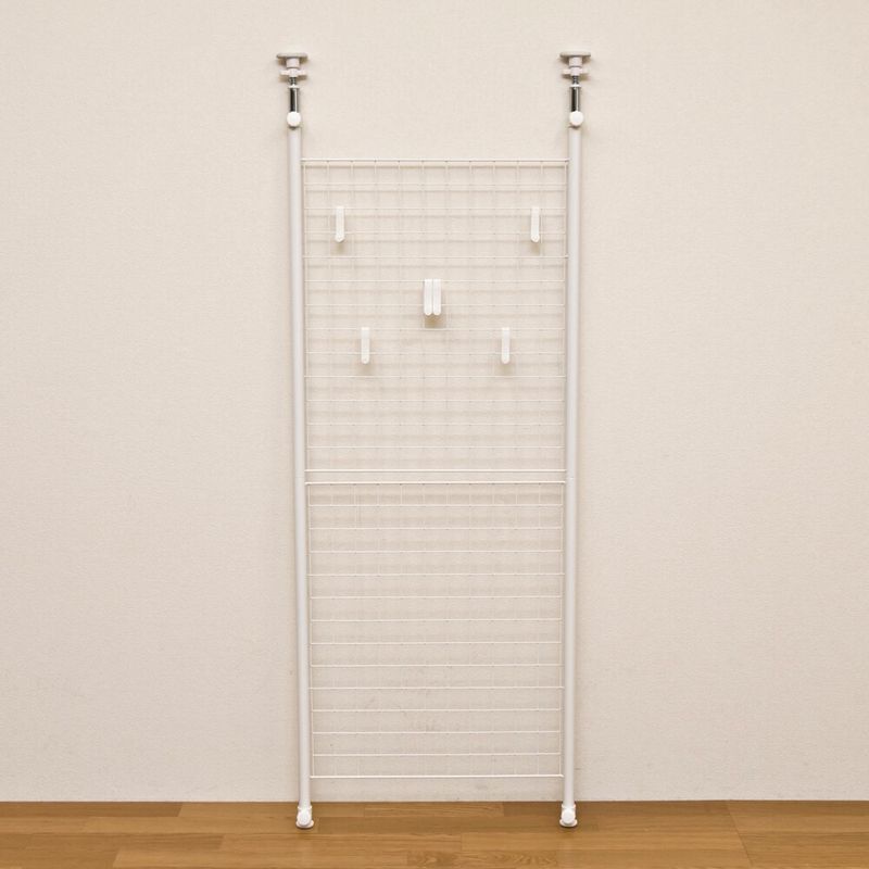 つっぱり式パーテーション 64cm幅 ブラック/ホワイト サカベ