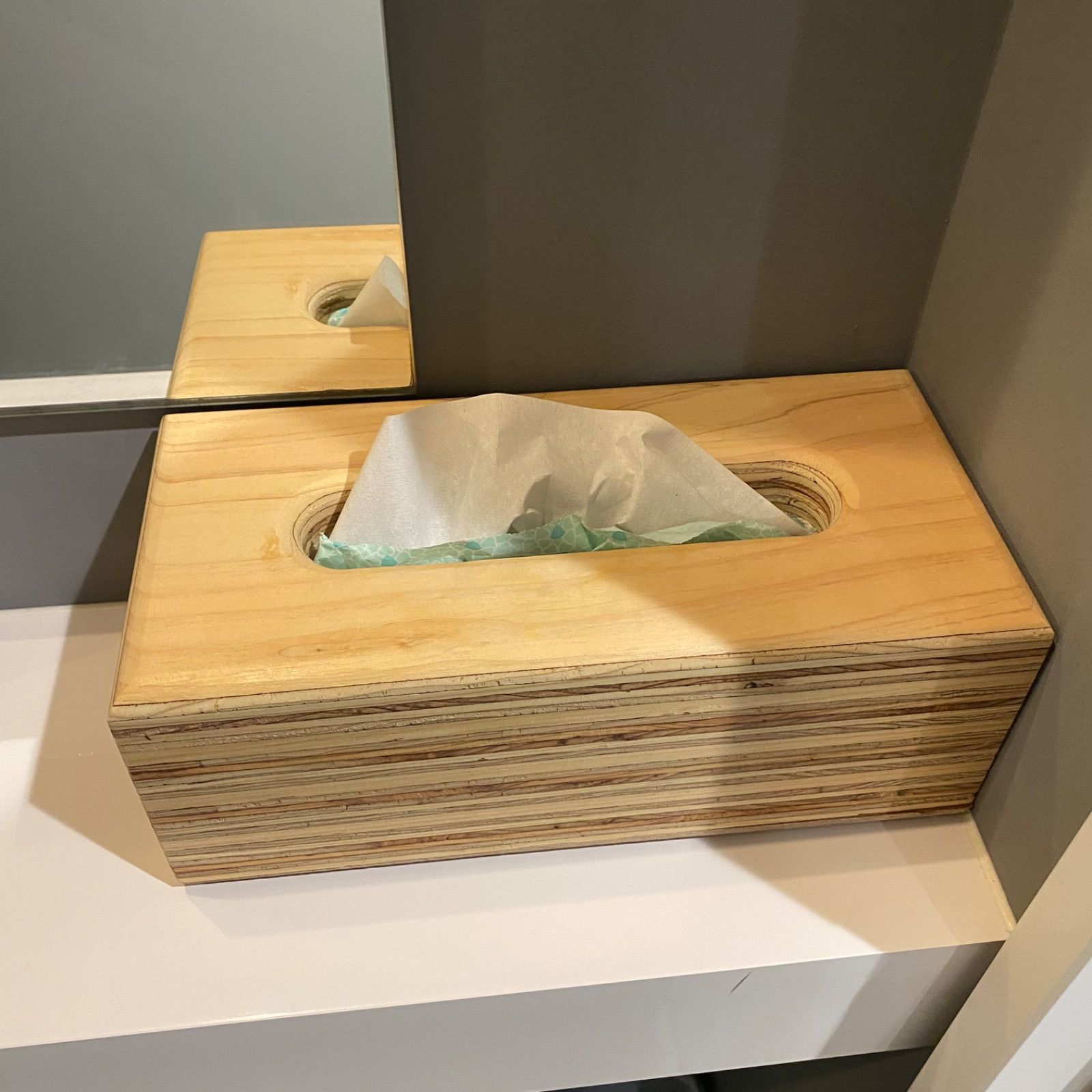 数量 積層ティッシュケース 合板 木製品 木材 ティッシュ入れ ボックス ペーパータオル 無塗装 完成品 職人 手作り