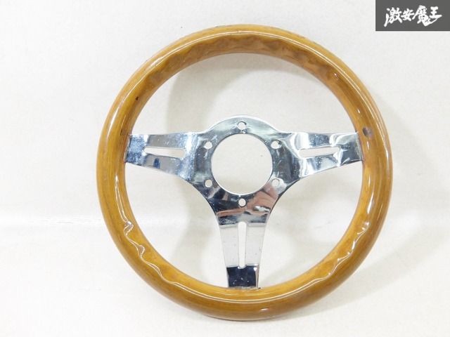 社外 ウッドステアリング ステアリング ハンドル 3本スポーク