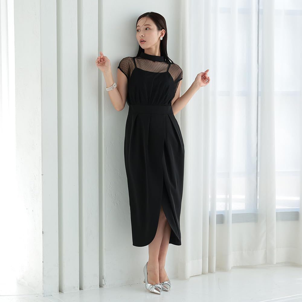 エンブロイダリーコクーン パーティードレス オケージョンドレス 結婚