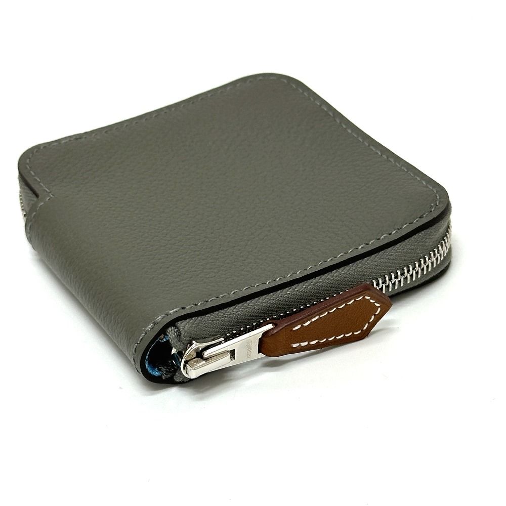 HERMES グレー コインケース HERMES エルメス コインケース アザップ シルクイン コンパクト