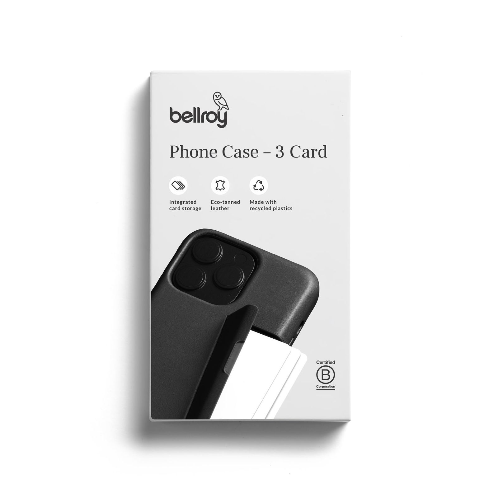 Bellroy Phone Case – 3 Card iPhone 16 Pro用 レザーのiPhoneケース