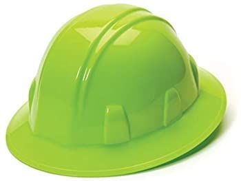 (Orange) - Pyramex Full Brim Style 6 Point Ratchet Suspension Hard Hat