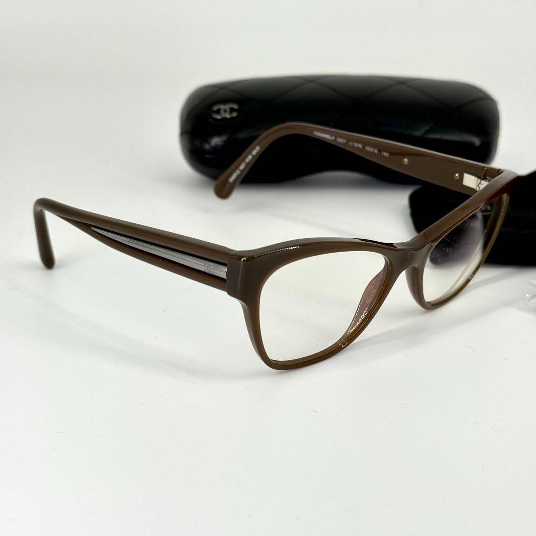 CHANEL メガネ サングラス 3307 ココマーク ブラウン シルバー 純正