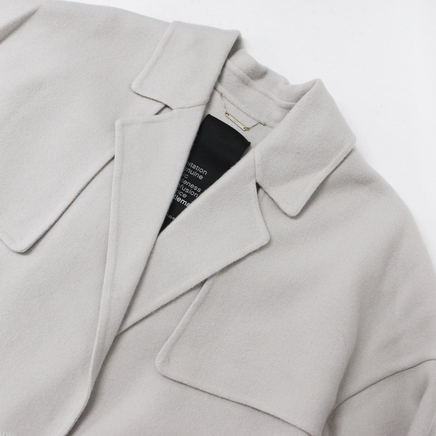 Chaos カオス コート ロング ウール ライトグレー系 FREE ダブル