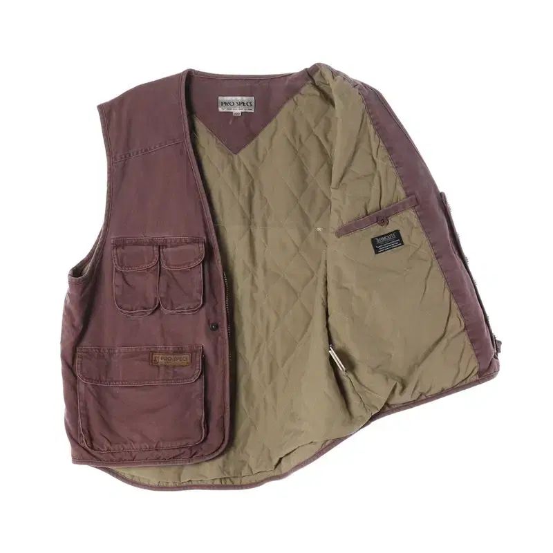 PROSPECS プロスペックス レッドブラウン ヴィンテージ マルチポケット フィッシング ベスト