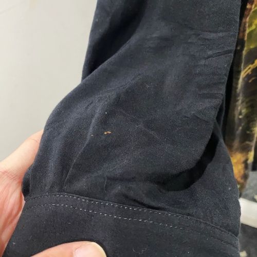 BLACK Scandal Yohji Yamamoto 衿付き歎異抄柄シャツ BLACK Scandal Yohji Yamamoto 衿付き歎異抄柄シャツ - メルカリ