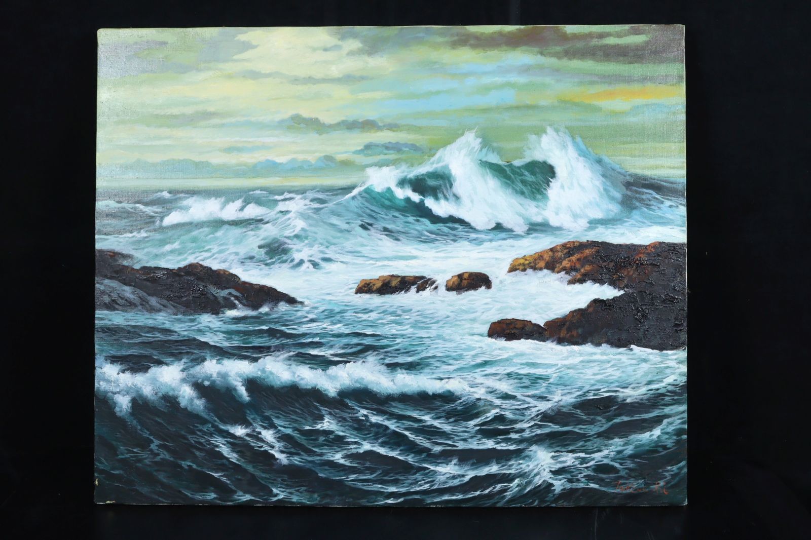 美術品・アンティーク・コレクション 竹内敏彦『パリの街』油彩画 F8