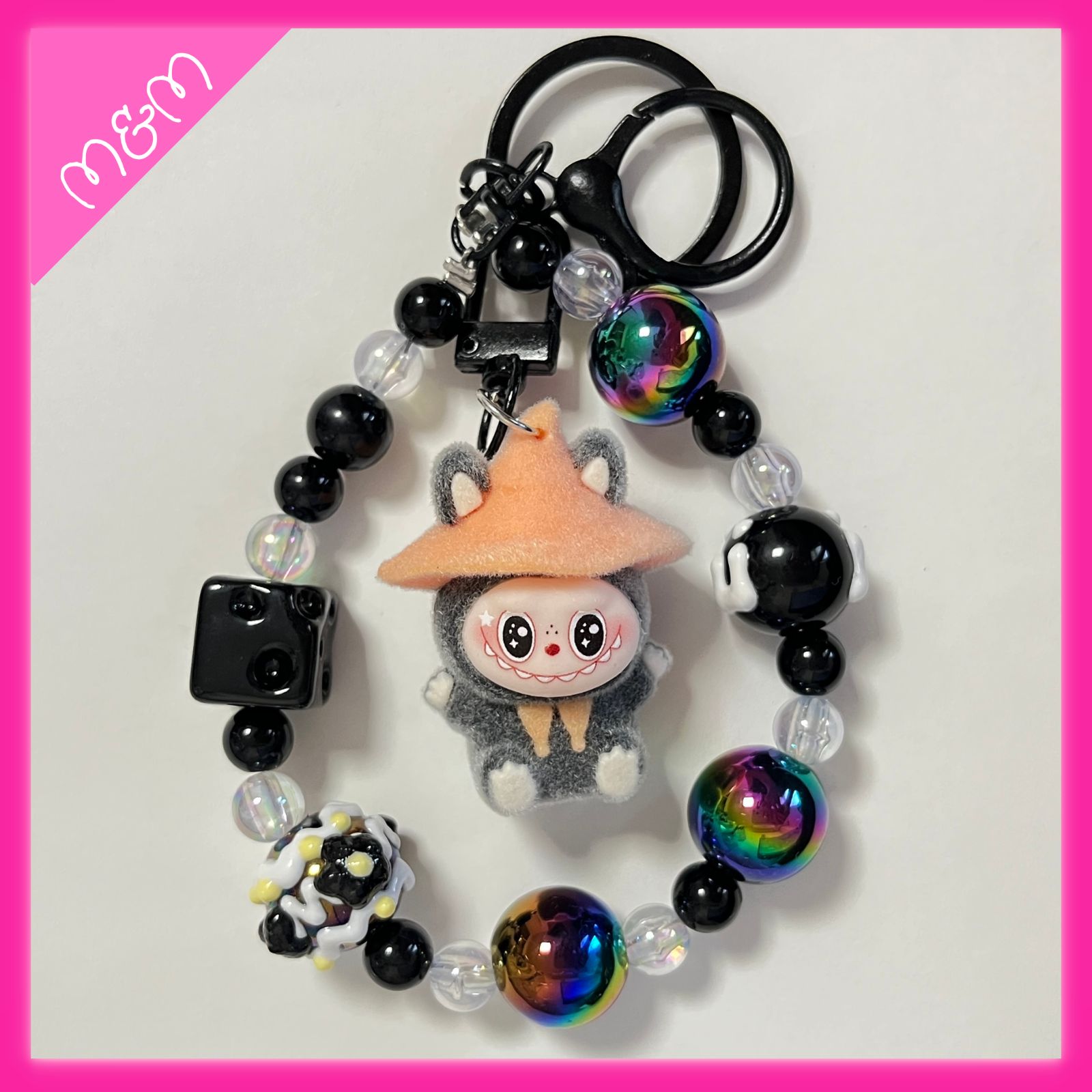🩷24時間以内発送🩷ラブブ キーホルダー ブラック🩷【ポップ