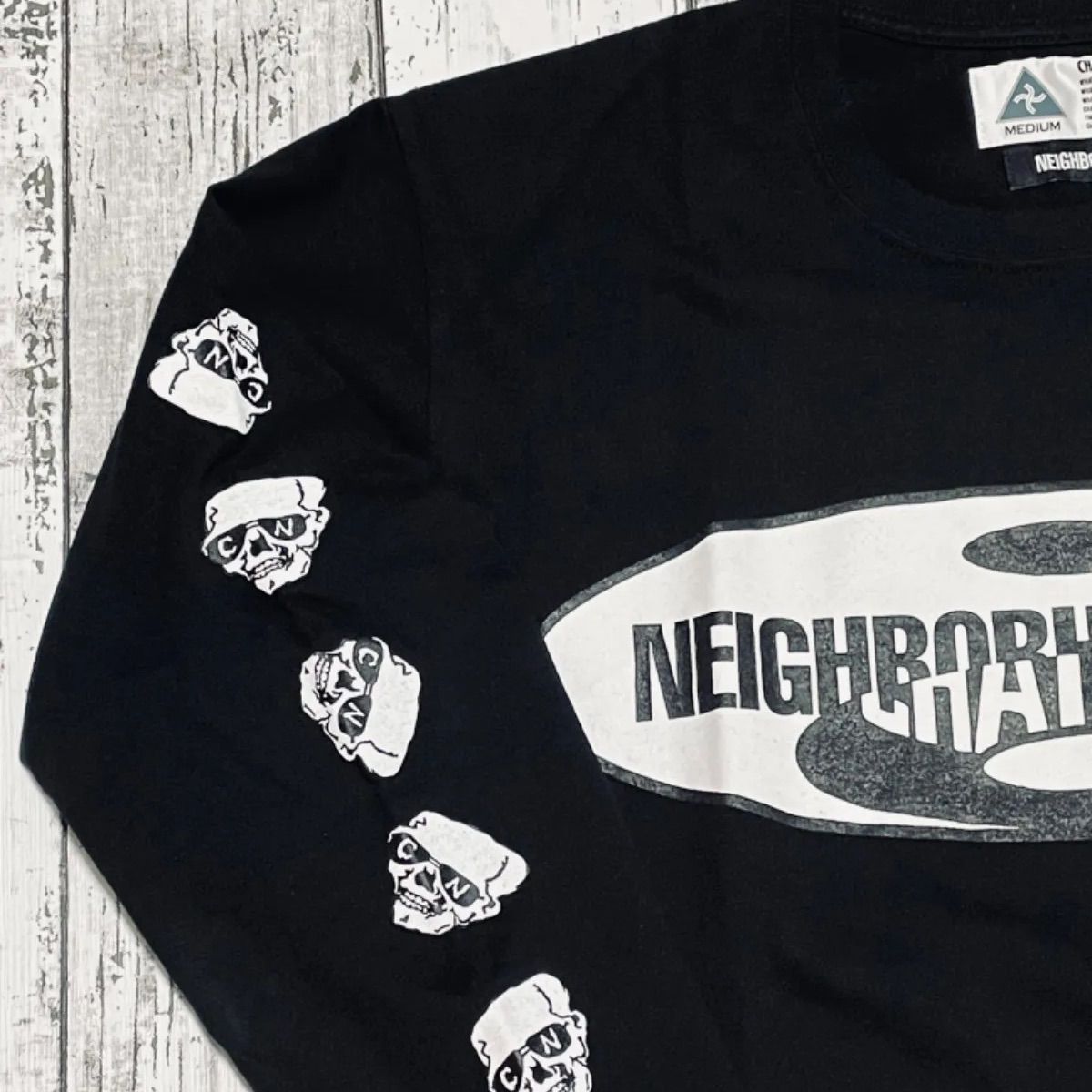 ショップガイド wtaps neighborhood コラボ クルーネック 黒 black ...