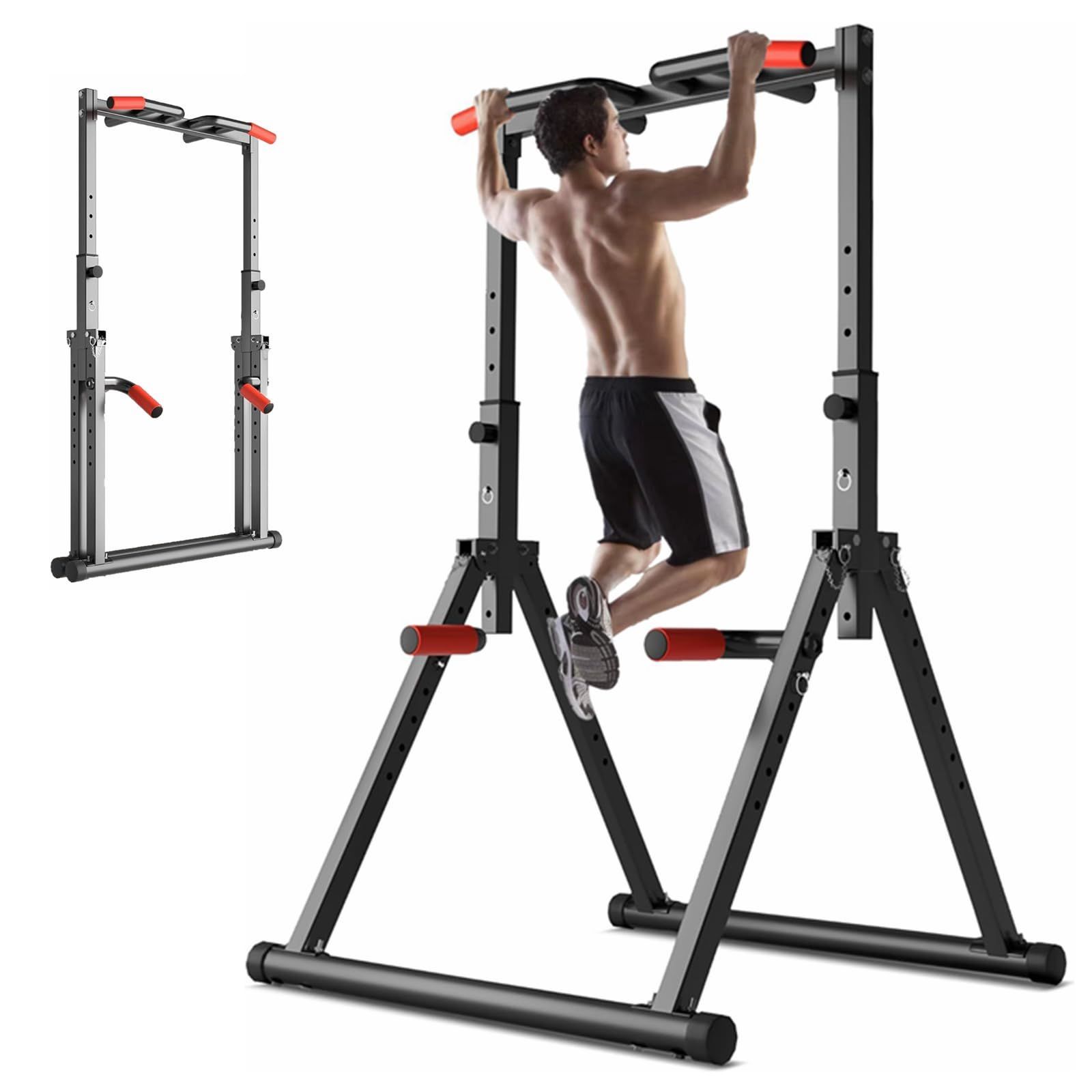収納に便利 筋肉トレーニング 器具 省スペース 逆上がり 懸垂 耐荷重200kg 自宅 8段高さ調節可 コンパクト チンニングスタンド マルチジム 折畳み式 ぶら下がり健康器 懸垂マシン