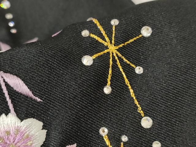 ラインストーン 金糸