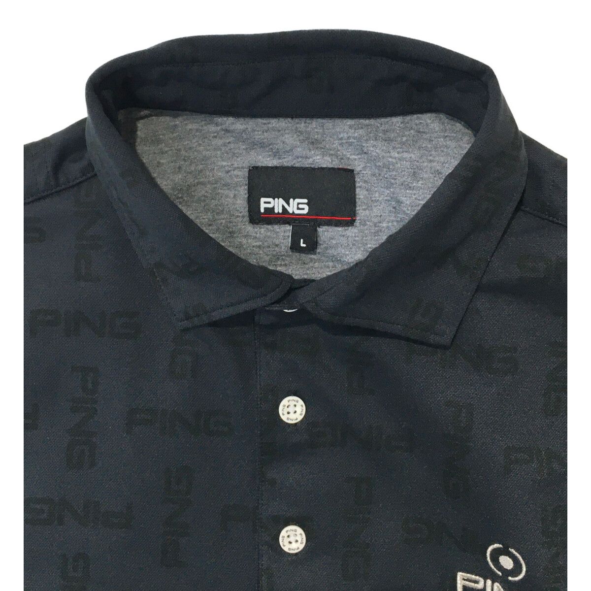 PING 黒 ポロシャツ ピンPING 黒 ポロシャツ ブラック