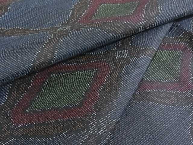 平和屋着物■本場大島紬　菱繋ぎ　逸品　az5138