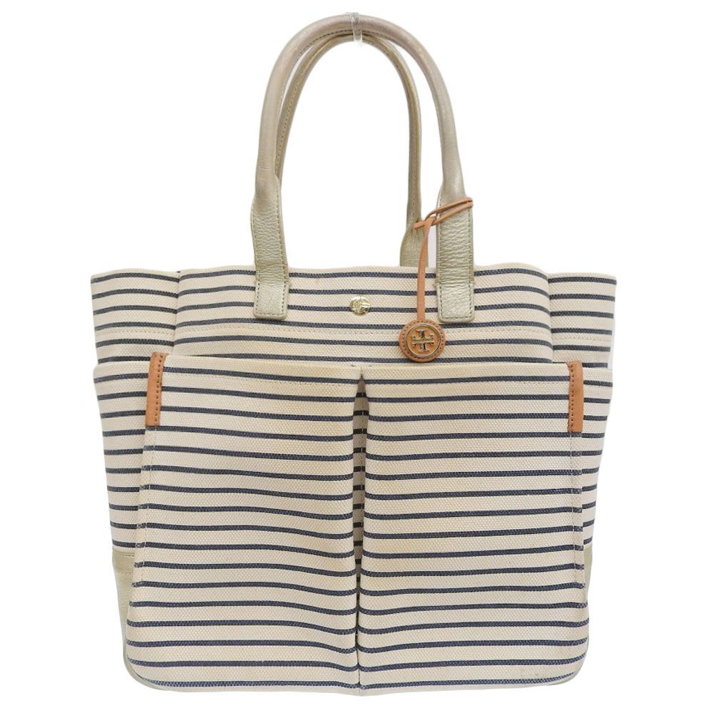 本物保証】 トリーバーチ TORY BURCH トートバッグ ボーダー 