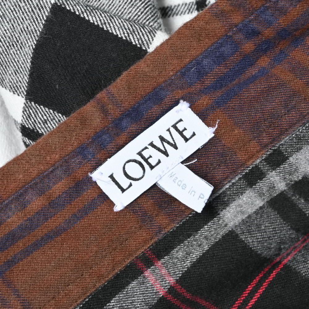 LOEWE アナグラム レザーパッチ マルチチェック シャツ - メルカリ 