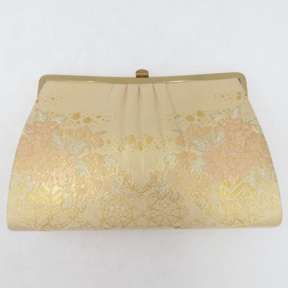 草履・バッグセット 草履バッグセット ゴールド 佐賀錦 花柄 23cm