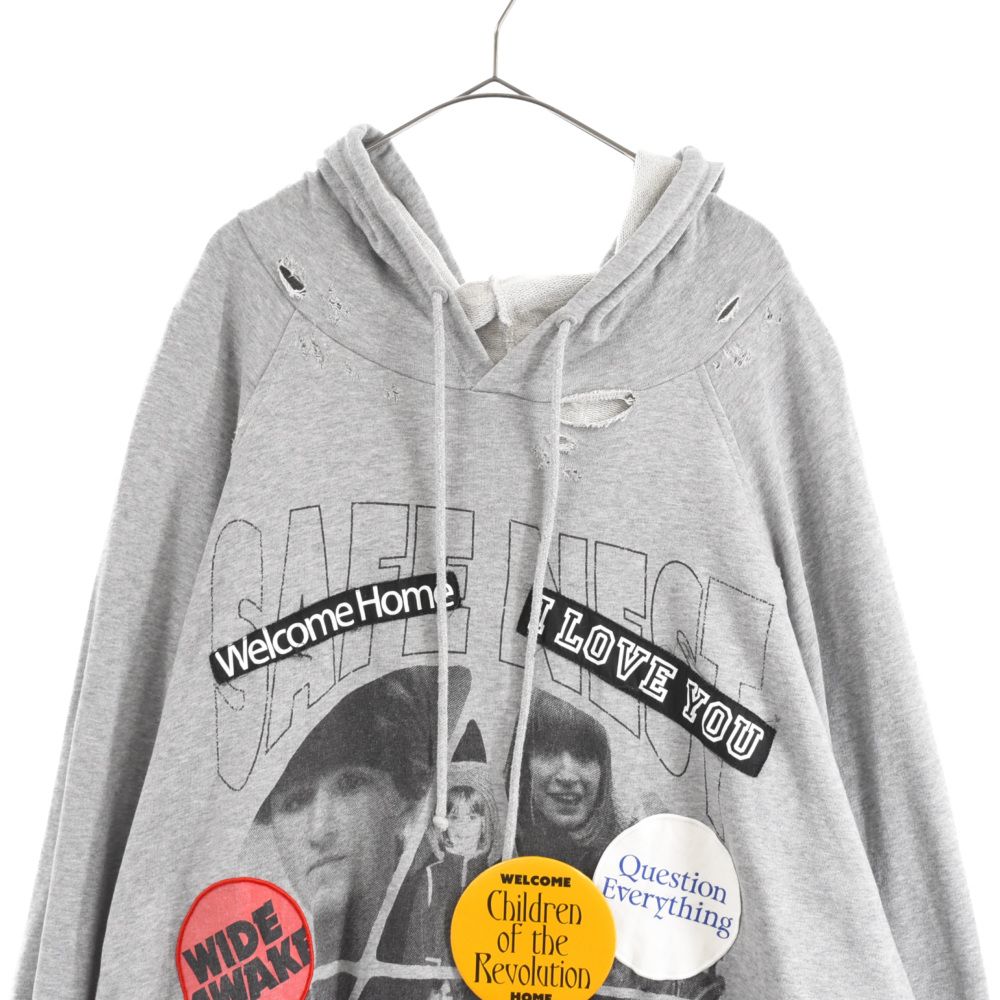 RAF SIMONS (ラフシモンズ) 21SS DESTROYED OVERSIZED HOODIE  